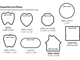 Small Adhesive Notepads Die Cut Shapes
